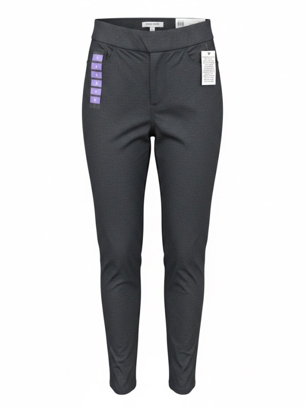 NWT Nine West Heidi Charcoal Gray Pull On Skinny Pants Sz 6